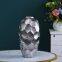 Large Silver Honeycomb Round Modern Simple Ceramic Flower Vase For Living Room Decor