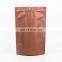 Custom packaging resealable Matte stand up pouch plastic zip lock with window black mylar bags