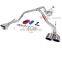 super racing tailpipe Stainless Steel Pipes for toyota LAND CRUISER srt exhaust cat back with quad double tip