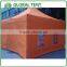 Aluminum Pop Up Trade Show Ten 3x3m with Orange Canopy & Valance(Unprinted), 4 full walls with zipper, door & windows