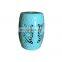 Green color hollow-out modern chinese ceramic garden stool
