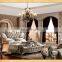 Popular French Luxious double bed princess antique leather wood  beds
