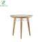 Round Solid Rubber Wood Table Small Side Table Dining Coffee Poker Table for Living Room