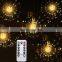 120L Cooper Wire Christmas Decoration Rechargeable Starburst Fireworks Outdoor Fairy String Light with Remote