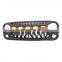 Grill with Metal Mesh with 5 Led Lights for Jeep Wrangler JK