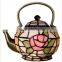 Stained Glass Tiffany Style Tea Pot Kettle Teapot Night Light Table Lamp.