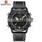 NAVIFORCE NF9144 Men Digital Quartz Movement Watch Simple Style Leather Band Watch Luminous Week Date Month Display