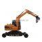 9 ton grade bucket hydraulic excavator earth digger on wheels