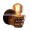 Decoration Fist Lamp Creative Retro Wall Lighting Fixtures Antique Bronze Resin Metal Wall Sconce for loft bar cafe