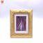 PS Plastic Photo Frame Gold Irregular Hexagonal Lines Slotted Back Photo Frame for Table Photo Display