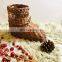 Hot Selling Rustic Decor Handmade Rattan Shoe, Wicker Natural Handmade Toy, Christmas Bell Ornaments Decor