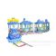 Zhongshan Taylor Playground Children's indoor and outdoor sightseeing electric track customized small train Ocean Train Blue Theme Waterproof FRP machine