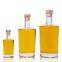 Manufacturer Price Square Liquor Whisky Unique Shape Drop Glass Bottle With Cork Stopper