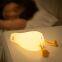 EGOGO Mini Bedside Lamp Soft Light Sleeping Night Light Silicone Pat Table Mobile Phone Holder Duck Design Children's Bedroom