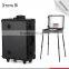 Professional aluminum MP3 makeup beauty trolley case for makeup artist