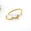 new fashion girls tops 316l stainless steel jewelry gold bangel bracelet