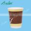 Double wall glass paper cup with lids