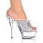 New arrival block star stage shoes sexy rivets platform sandals 17cm sexy high heel shoes Lady gaga clubbing heels