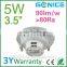 AC100-240V high quality non-isloated driver 3.5inch 5W led ceiling downlights