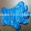 Cheap disposable blue white PE safety glove for food industry                        
                                                Quality Choice