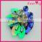cheap green sequin five-leaves handmade flowers patch