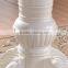 European foshan shunde furniture white dining table with round turntable
