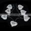 210CM Holiday Christmas Lights Silver Metal Heart LED String Meteor Light Party Wedding Decoration 3 * AA Battery Operated