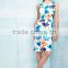Women's Sleeveless Printed Wrap Dress With Fashion Design