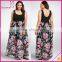 Floral Print Chiffon Bohemian Wholesale Plus Size Maxi Dress