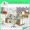 Space-Saving Dual Linear Cubicles Modern Office Partition Workstation