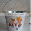 Galvanized tin ice bucket