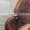 Korean Sweet Gold Plated Letter Love Rhinestone Bow Rubber Band Elastic Hair Bands Girls Hair Accessories for Women Headwear