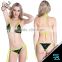 Women's Lace Triangle Multi Halter Straps Brazilian Bikini Swimwear