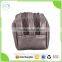 Promotional Double Zipper Dark Brown Makeup Pouch Mini PU Cosmetic Bag