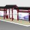 Modern Metal Bus Stop Shelter in High Quality with Waiting Chair