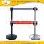 Heavy duty dual line crowd control stanchion double belt queue barrier