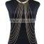 2016 Women Summer Bikini Tassels gold body jewelry, long sexy body chains