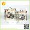 S/2 Vintage MDF handmade antique storage trunks