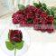 Wholesale rose flower artificial flowers artificial wedding cheap artificial red rose flower pu artificial flower rose flower