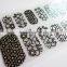 Custom sliver star metallic 2d nail wrap rhinestone nail sticker manufacturer 20 tips/sheet with test EN71-3