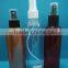 Personal Care Industrial Use Boston Round 100ml PET Plastic Water Bottle With Spray Pump