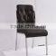 Liansheng original design best price dining chair with litch grain and special iron leg