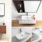 sliding mirror corner bathroom furniture, wall-hung vanity with counter basin