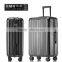 ABS+PC aluminum wrap angle match color airplane wheels zipper luggage trolley