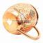 IndianArtVilla Pure Copper Flower Design Round Moscow Mule Mug Cup 450 ML - Serving Beer Wine Cocktail Bar Hotel Restaurant Drin