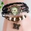 In Stock New Arrivals Fashion Women Genuine Leather Vintage Butterfly Watch bracelet