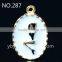 zinc alloy metal paint pendant engraved picture on pendant used for garment/shoe pendant-287