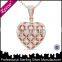 Big puffy gold plating heart design pendant, tanishq gold pendant designs