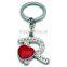 Metal printing keychain with debossed figure