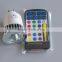 2016 led spotlight e27 remote control 16 colors rgb 5w led bulb light spot light